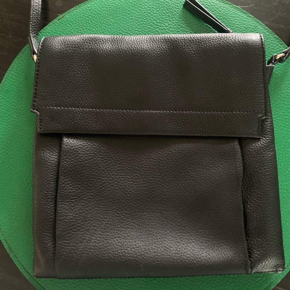 Vince Camuto Black leather cross body bag